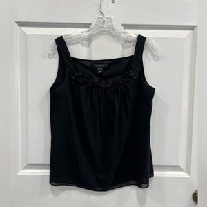 Black ST. JOHN silk sleeveless top Size Small